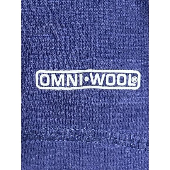 Omni-Wool XXL Navy Blue 1/4 Zip Henley Baselayer - Picture 3 of 8